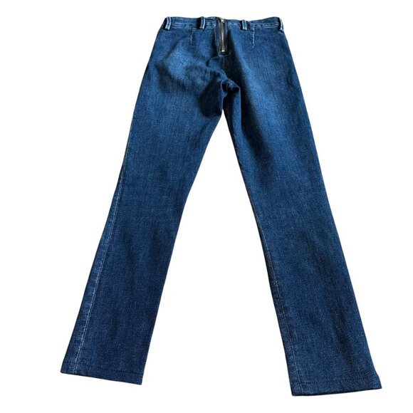 Acne Studios Skin Used Blue Skinny Jeans Dark Wash Zip Back Size 25 Women's - Picture 3 of 12